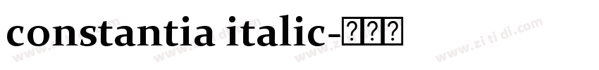 constantia italic字体转换
